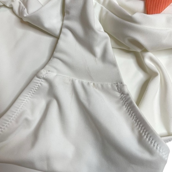 Sanctuary White Multi Colorblocked Tie Front One Piece Swimsuit Medium New - Picture 4 of 7